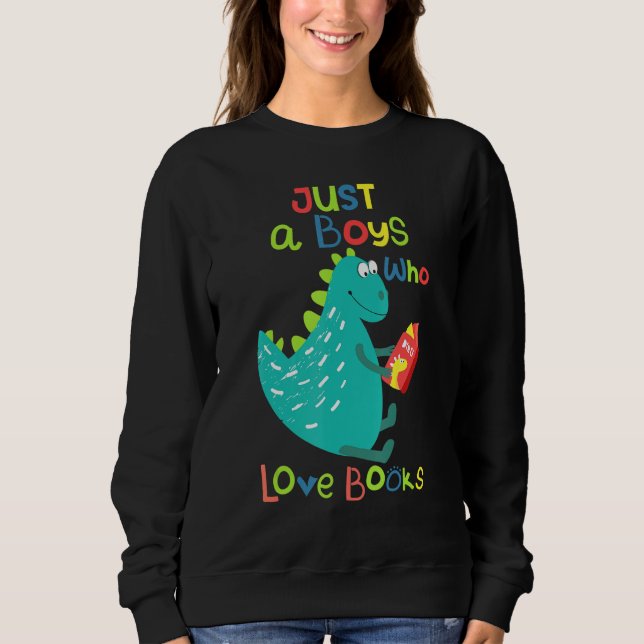 Sweatshirt Boy Loves Books Shirt Reading Bookworm Kids Toddle (Devant)