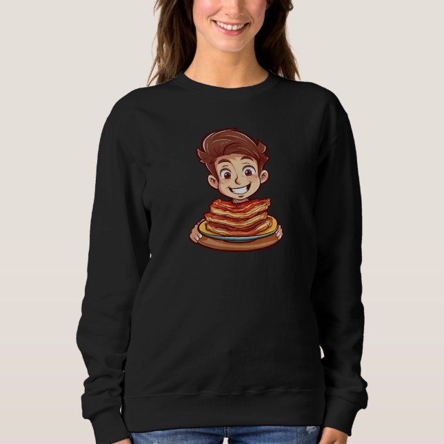 Sweatshirt Boy Loving Meat Bacon (Devant)