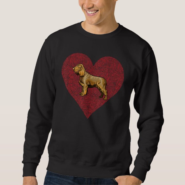 Sweatshirt Boykin Spaniel Saint-Valentin Amour de Chien Empre (Devant)