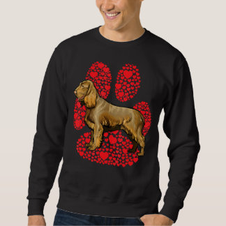 Sweatshirt Boykin Spaniel Saint-Valentin Amour de Chien Patte