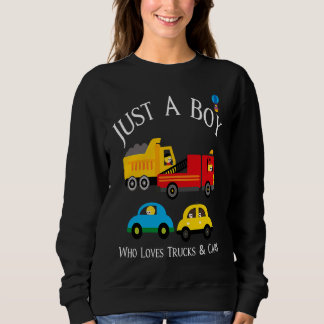 Sweatshirt Boys Who Love Trucks & Cars