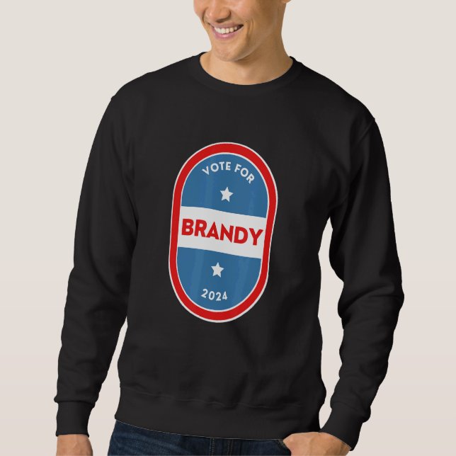 Sweatshirt Brandy Barman Parodie d'élection politique 2024 (Devant)