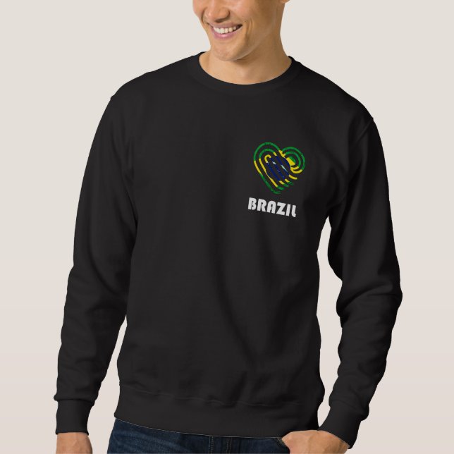 Sweatshirt Brasilian Heart Brazil Love Brazilian Roots Brazil (Devant)
