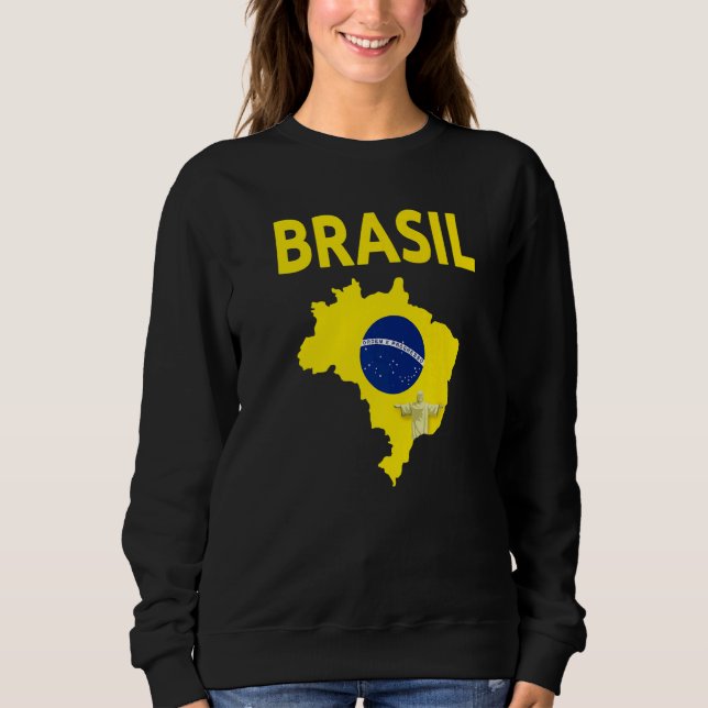 Sweatshirt Brazilian Flag Idea For Men & Brasil Flag (Devant)