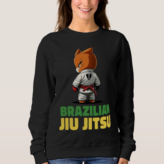 Sweatshirt Brazilian Jiu Jitsu and Grappling Fox (Devant)