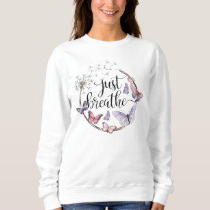 Sweatshirt Breathe Floral Dandelion Butterflies Citations