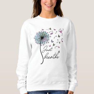 Sweatshirt Breathe Floral Dandelion Butterflies Citations