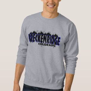 Sweatshirt Breckenridge grunge bleu au néon le Colorado