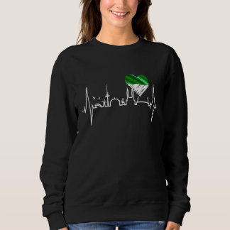 Sweatshirt Brême Skyline Allemand Heartbeat I Love Brem