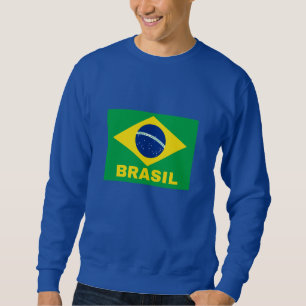Sweatshirt Brésil dans le drapeau brésilien