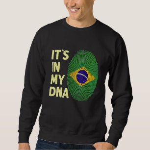 Sweatshirt Brésil Dans Mon Adn Brésil Équipe Drapeau Brésil