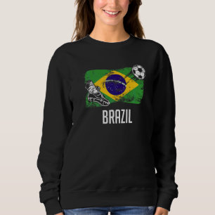 Sweatshirt Brésil Drapeau Jersey Brésil équipe de football br