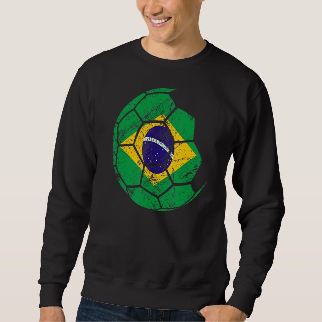 Sweatshirt Brésil Football Équipe Nationale Soutien L'Équipe  (Devant)