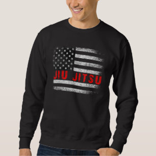 Sweatshirt Brésil Jiu Jitsu Amérique Drapeau Etats-Unis Sport
