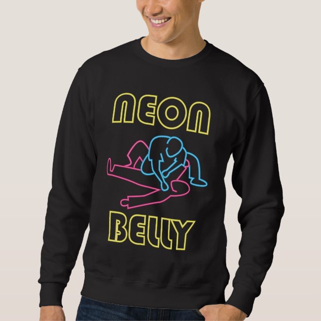 Sweatshirt Brésilien Jiu Jitsu : Genou au néon de BJJ sur le (Devant)