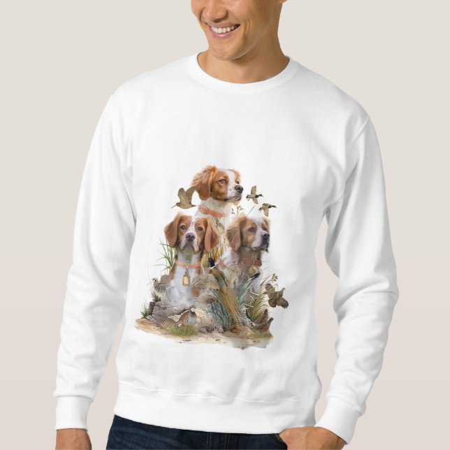 Sweatshirt Bretagne Espagnol, Passion pour les oiseaux (Devant)