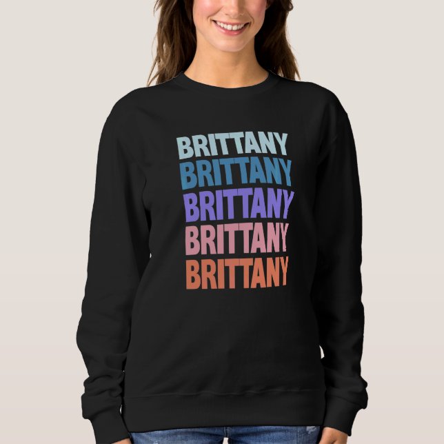 Sweatshirt Bretagne Texte Répété Moderne (Devant)