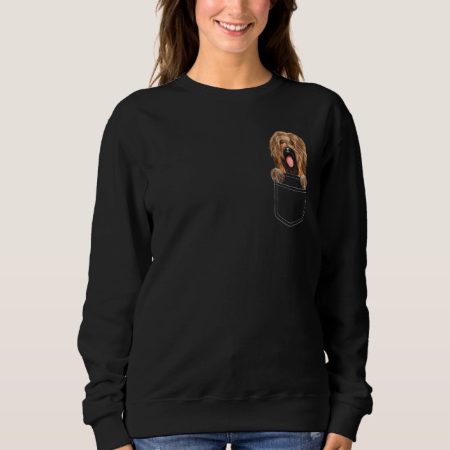 Sweatshirt Briard Chien Dans Chien De Poche (Devant)