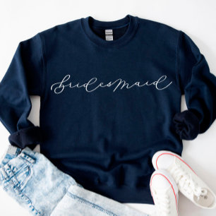 Sweatshirt Bridesmaid Jote Script Bachelorette/Mariée S