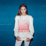 Sweatshirt Bridesmaid Pink moderne girly rétro 60's simple<br><div class="desc">Bridesmaid Pink et rouge girly rétro simple 60's cool vibes de la soirée de week-end de bachelorette faveur totes.</div>