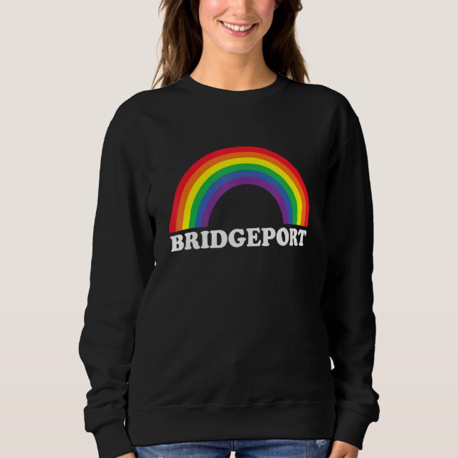 Sweatshirt Bridgeport Rainbow LGBTQ Gay Pride Lesbians Queer (Devant)