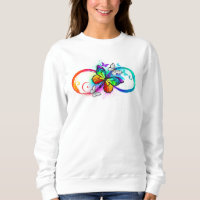 Bright infinity with rainbow butterfly
