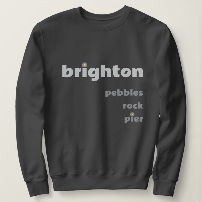 Sweatshirt Brighton Pebbles Rock Pier Sweater (Design devant)