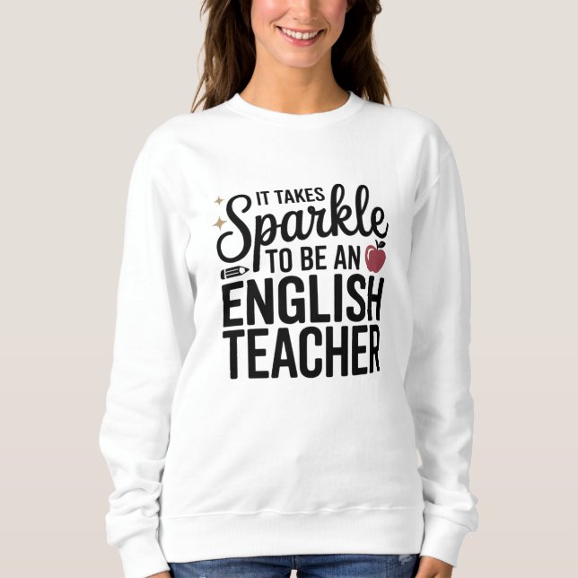 Sweatshirt Briller pour être un professeur d'anglais  (Devant)
