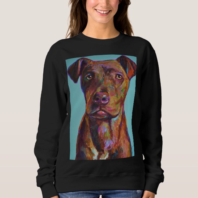 Sweatshirt Brindle Pitbull Pup (Devant)