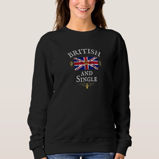 SWEATSHIRT BRITISH AND SINGLE UNION JACK FLAG BRITAIN UK PRID (Devant)