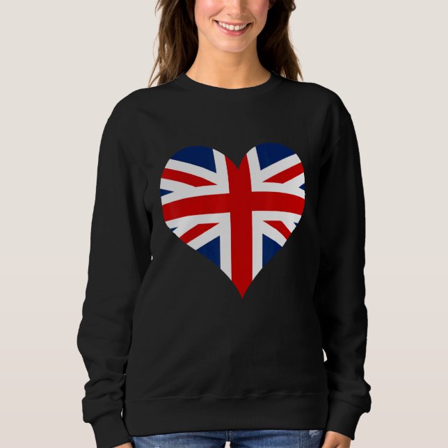 Sweatshirt British Heart Royaume-Uni Drapeau 1 (Devant)