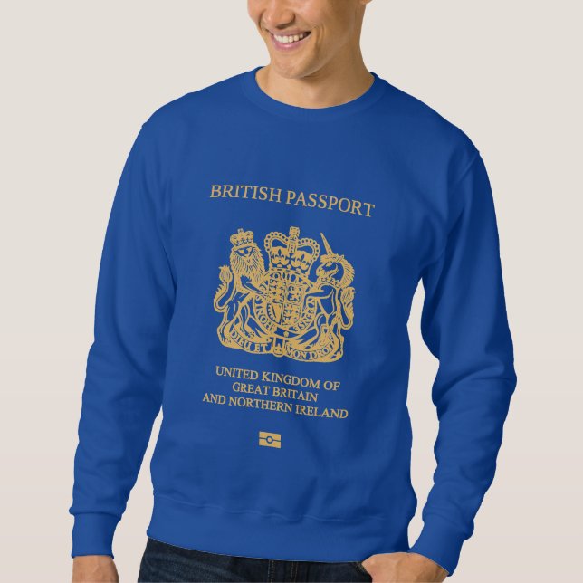 Sweatshirt British passport cover (Devant)
