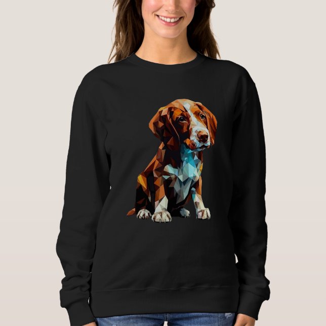 Sweatshirt Brittany Springer Puppy Dog Pop Art (Devant)