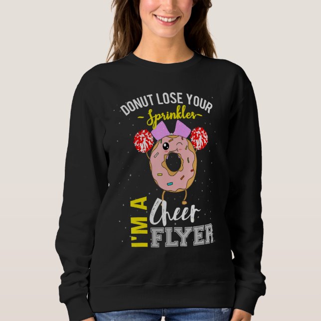 Sweatshirt Broche Cheerlead Donut Pom-pom girl Devis (Devant)
