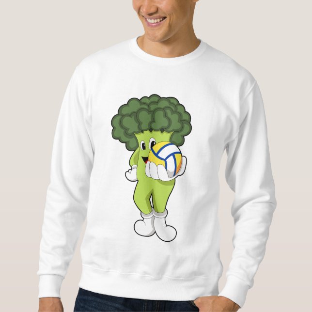 Sweatshirt Brocoli aux sports de volleyball (Devant)
