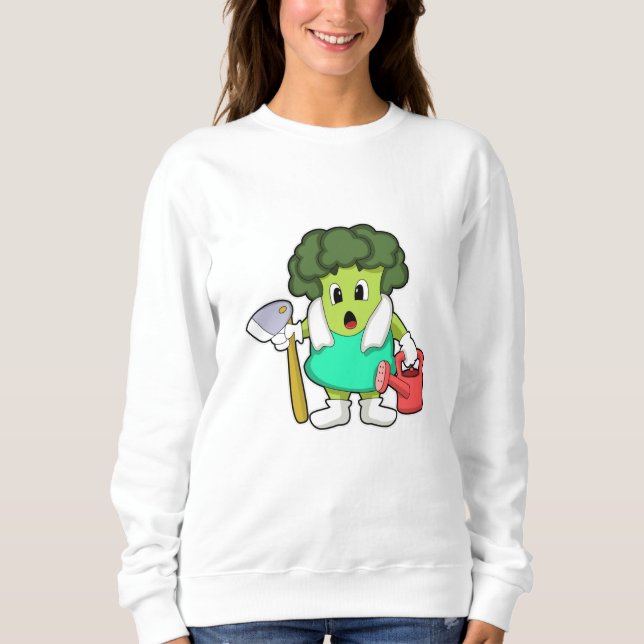 Sweatshirt Brocoli comme fermier avec arrosage (Devant)