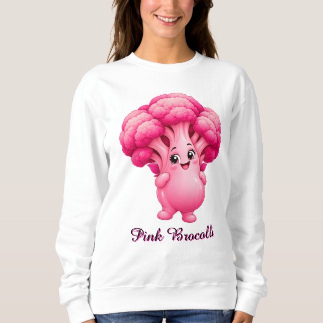 Sweatshirt Brocoli rose (Devant)