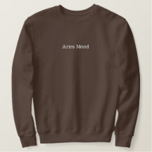 Minimalist Aries Mood Embroidered