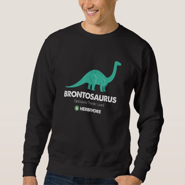 Sweatshirt Brontosaurus ApatosaurusThunder Lizard Dinosaur (Devant)