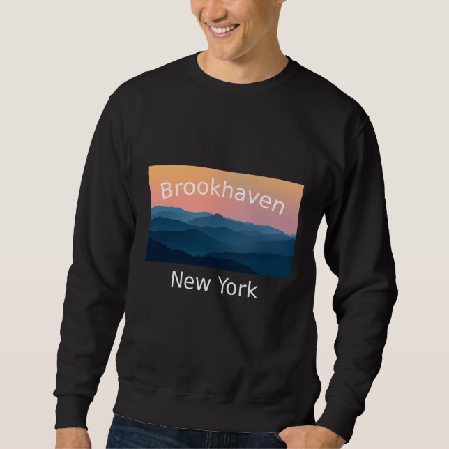 Sweatshirt Brookhaven New York Mountain sunset hometown (Devant)