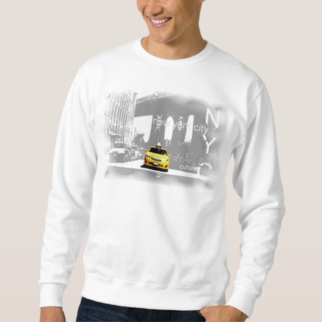 Sweatshirt Brooklyn Bridge Nyc Yellow Taxi New York City (Devant)