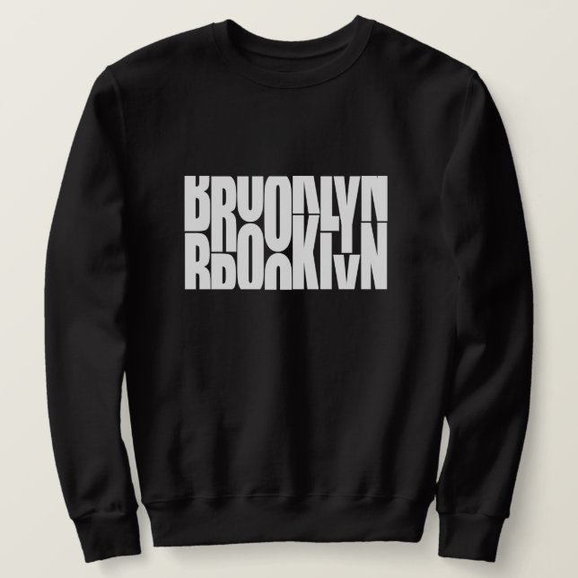 Sweatshirt Brooklyn Style Hommes Noirs (Design devant)