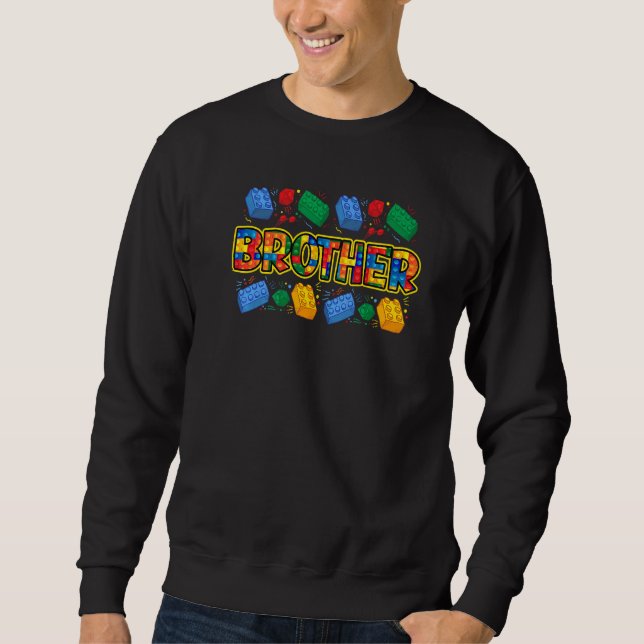 Sweatshirt Brother Brick Builder Garçon Master Builder Blocs  (Devant)