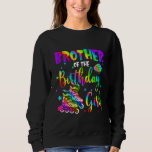 Sweatshirt Brother Of Roller Girl Skating Birthday Girl Match<br><div class="desc">Frère De Roller Girl Patinage Anniversaire Fille Matching Famille</div>