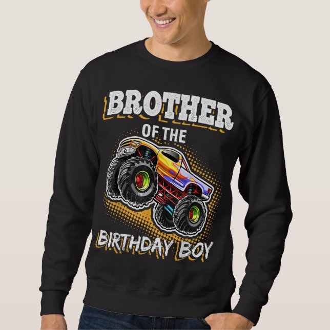 Sweatshirt Brother of the Birthday Boy Monster Truck Birthday (Devant)