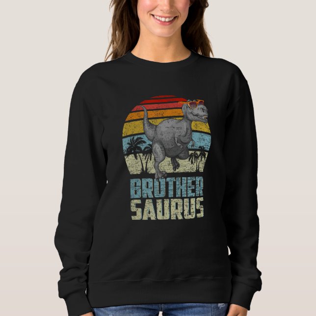Sweatshirt Brothersaurus Rex Dinosaur Frère Saurus Famille M (Devant)