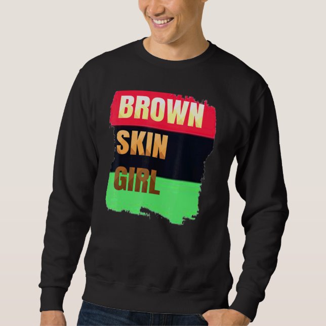 Sweatshirt Brown fille de la peau la meilleure chose dans le  (Devant)