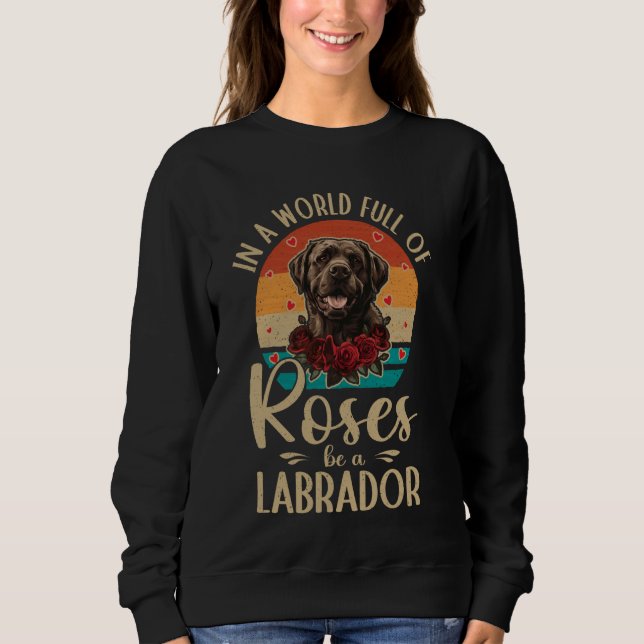 Sweatshirt Brown Lab Chien Labrador Retriever Maman 1 (Devant)