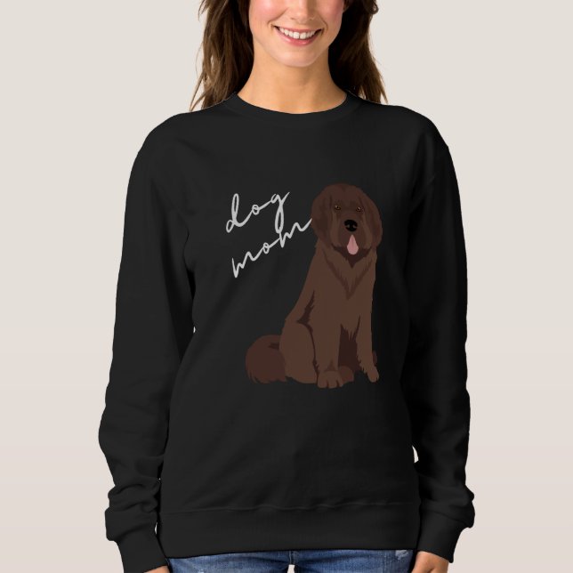 Sweatshirt Brown Newfoundland Dog Mom (Devant)