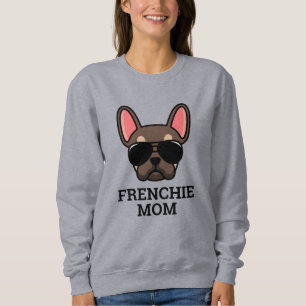 Sweatshirt Brown Tan French Buldog Frenchie Chien Maman